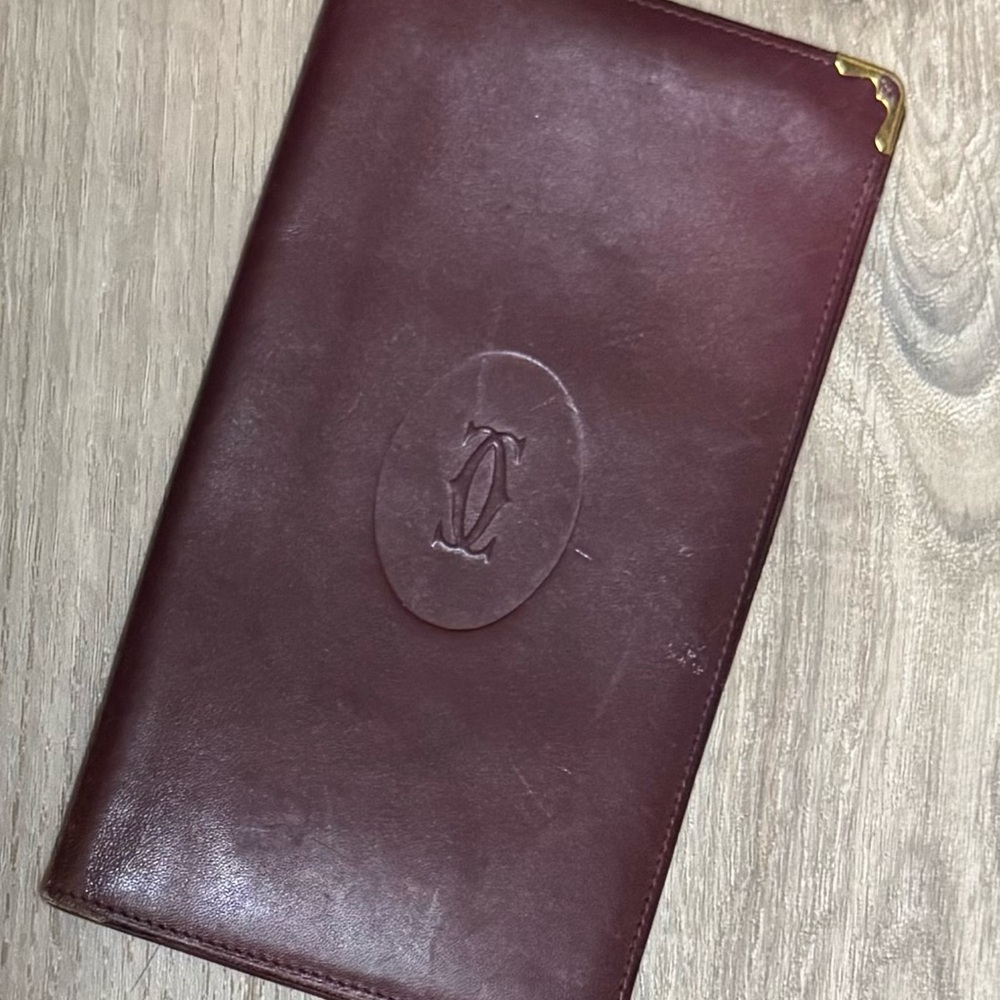 Cartier Burgundy Leather Wallet